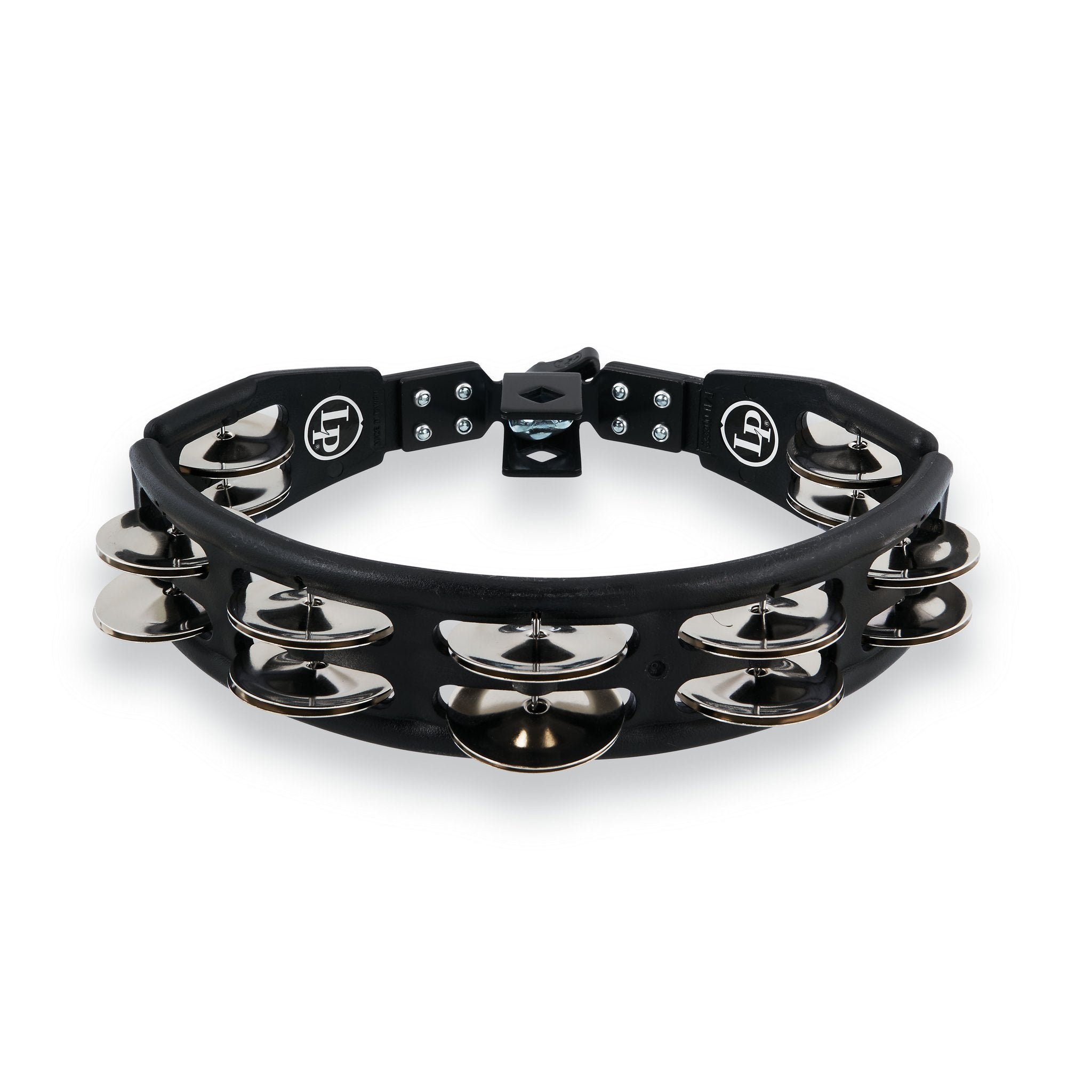 LP Mountable Cyclops Tambourine LP160 - Black with Steel Jingles - Image 3