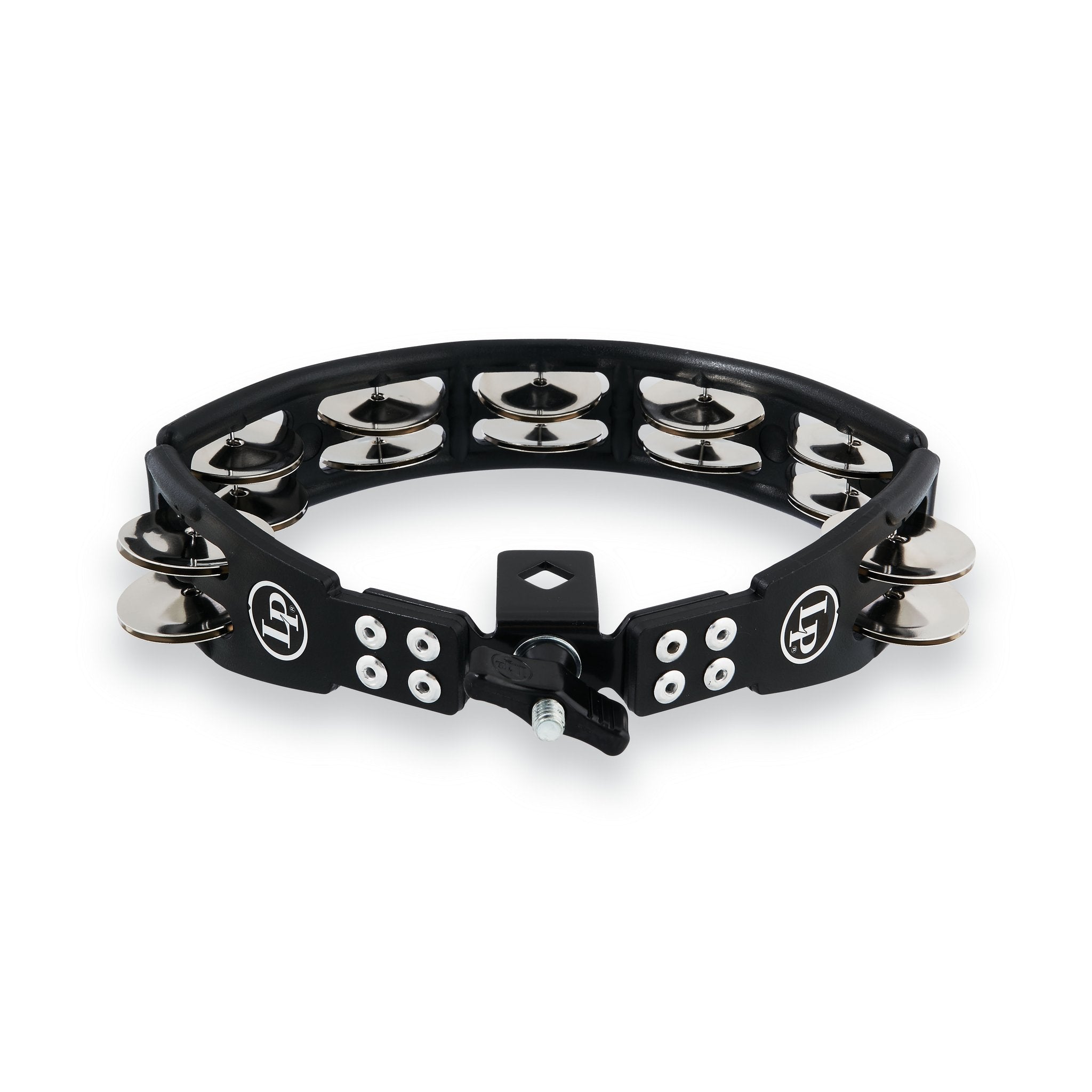 LP Mountable Cyclops Tambourine LP160 - Black with Steel Jingles - Image 4