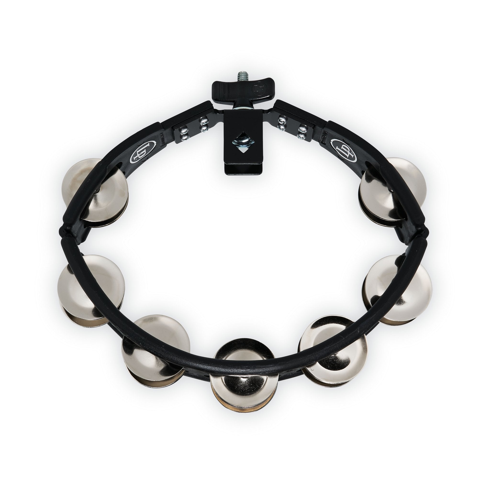LP Mountable Cyclops Tambourine LP160 - Black with Steel Jingles - Image 6