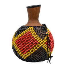 Liberty One Fiberglass X-Large Shekere with Yellow, Red, Black Beads