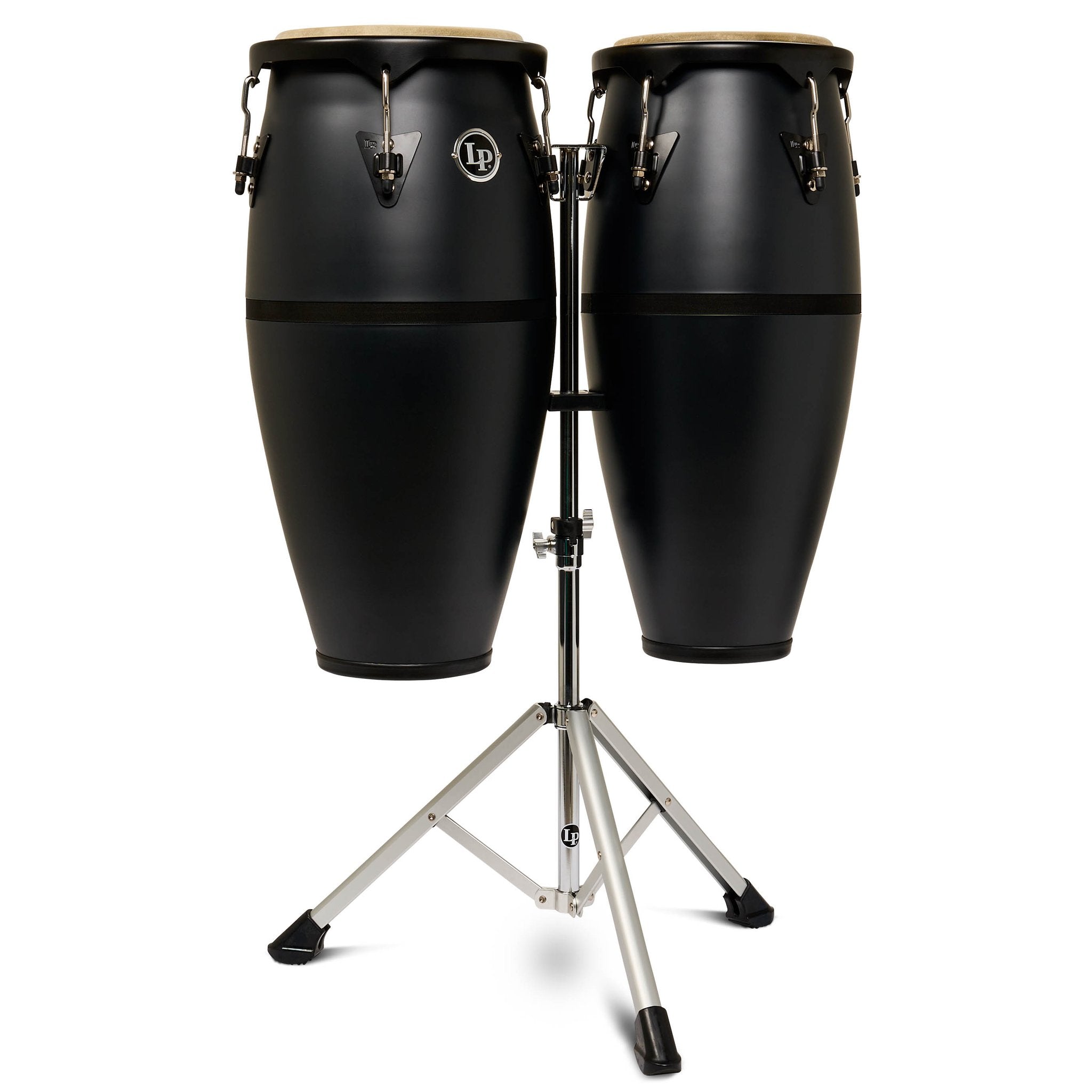 LP Discovery II 10-inch and 11-inch Conga Set with Ultralight Double Conga Stand - Onyx LP646DII-OX