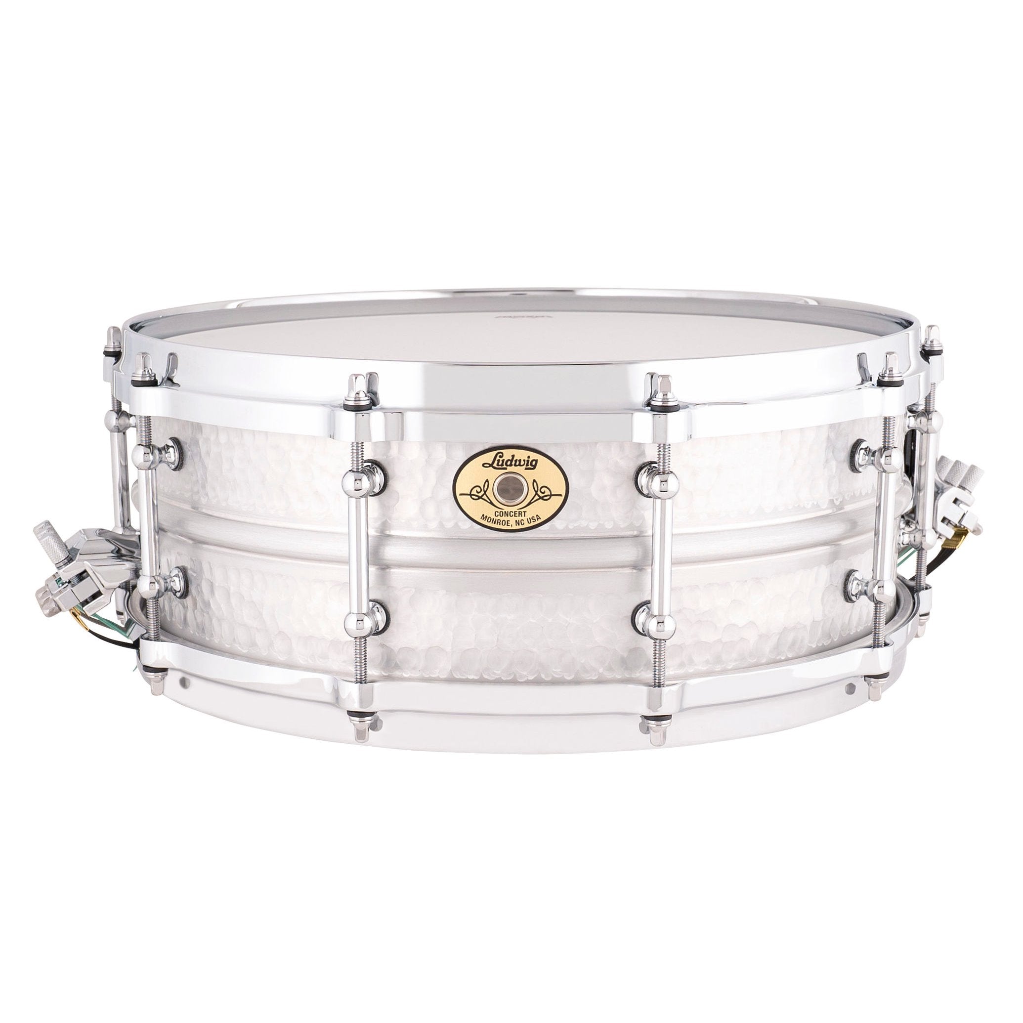 Ludwig Hammered Aluminum Concert Snare Drum - 14" x 5" - Image 1