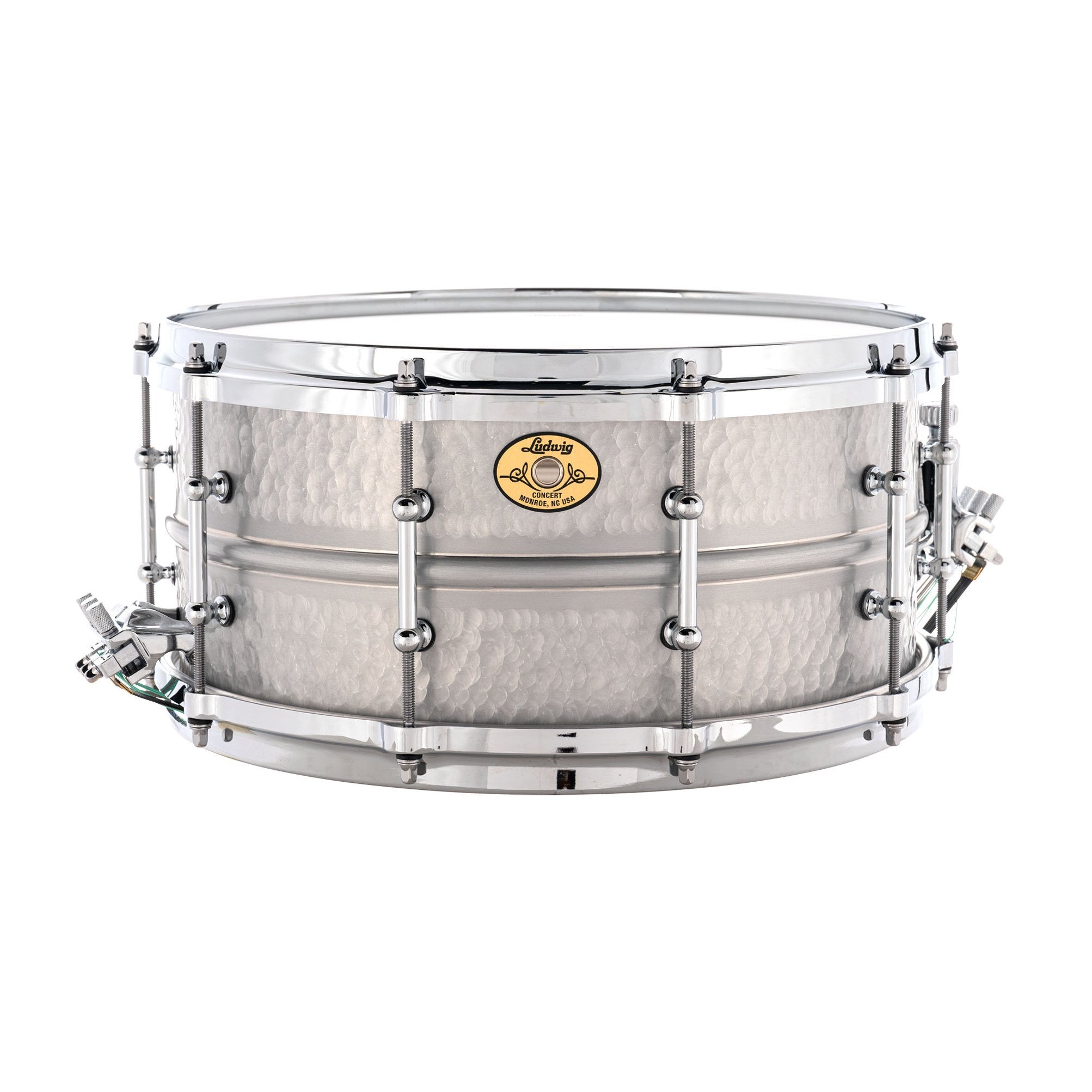 Ludwig Hammered Aluminum Concert Snare Drum - 14" x 6.5" - Image 1