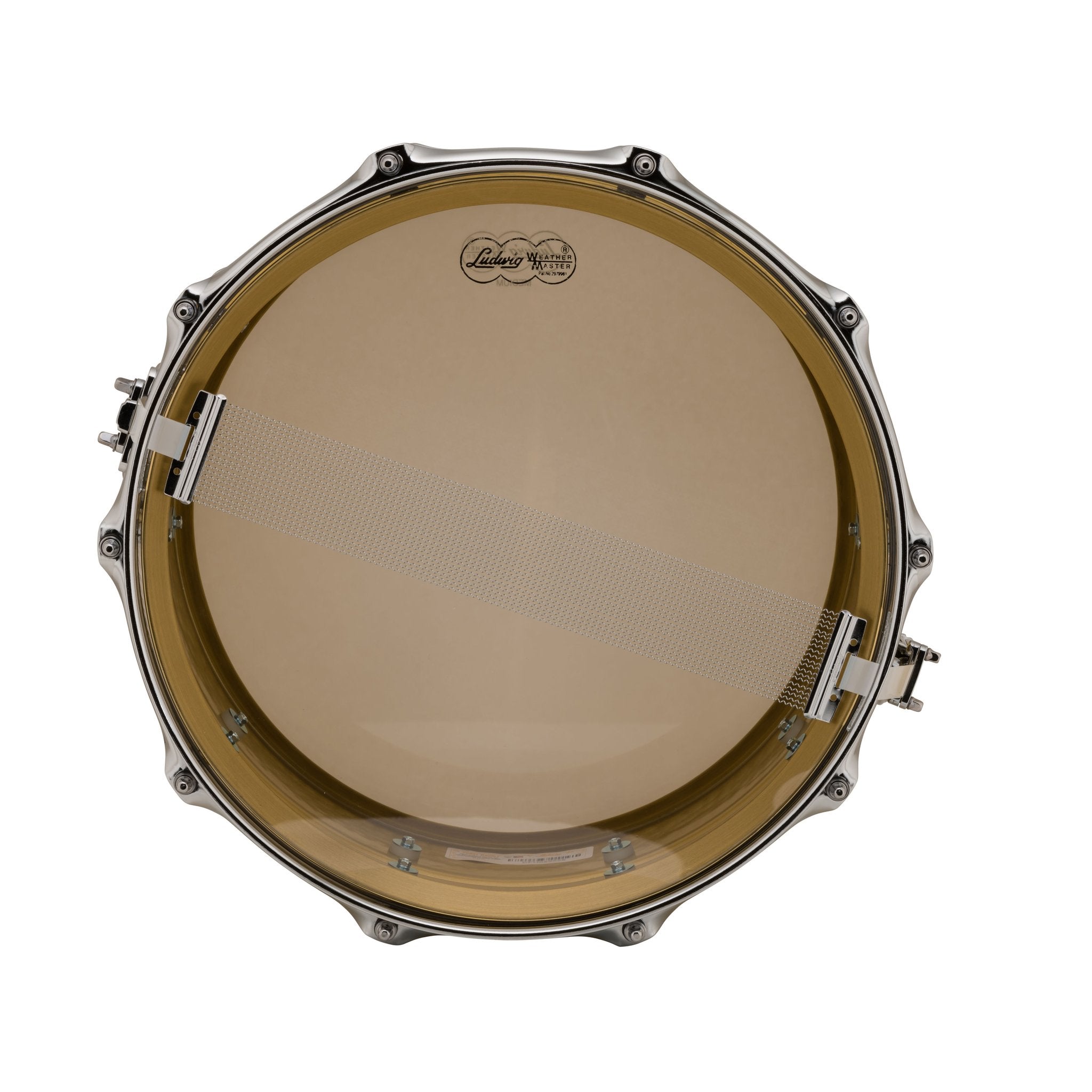 Ludwig Hammered Brass Snare Drum - 14x6.5 LB422BKT Snare Wires