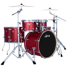 ludwig le6220c2p101-ludwig-evolution-crimson-sparkle-w-cymbals