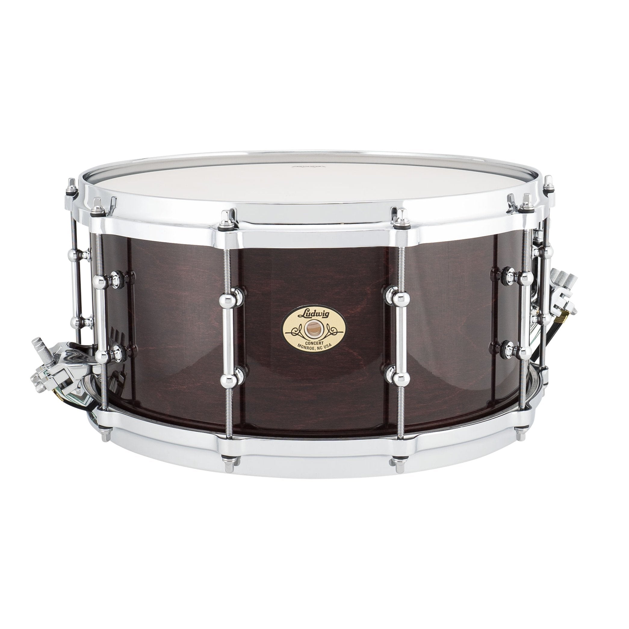 Ludwig Maple Concert Snare Drum - 14" x 6.5" - Mahogany - Image 1
