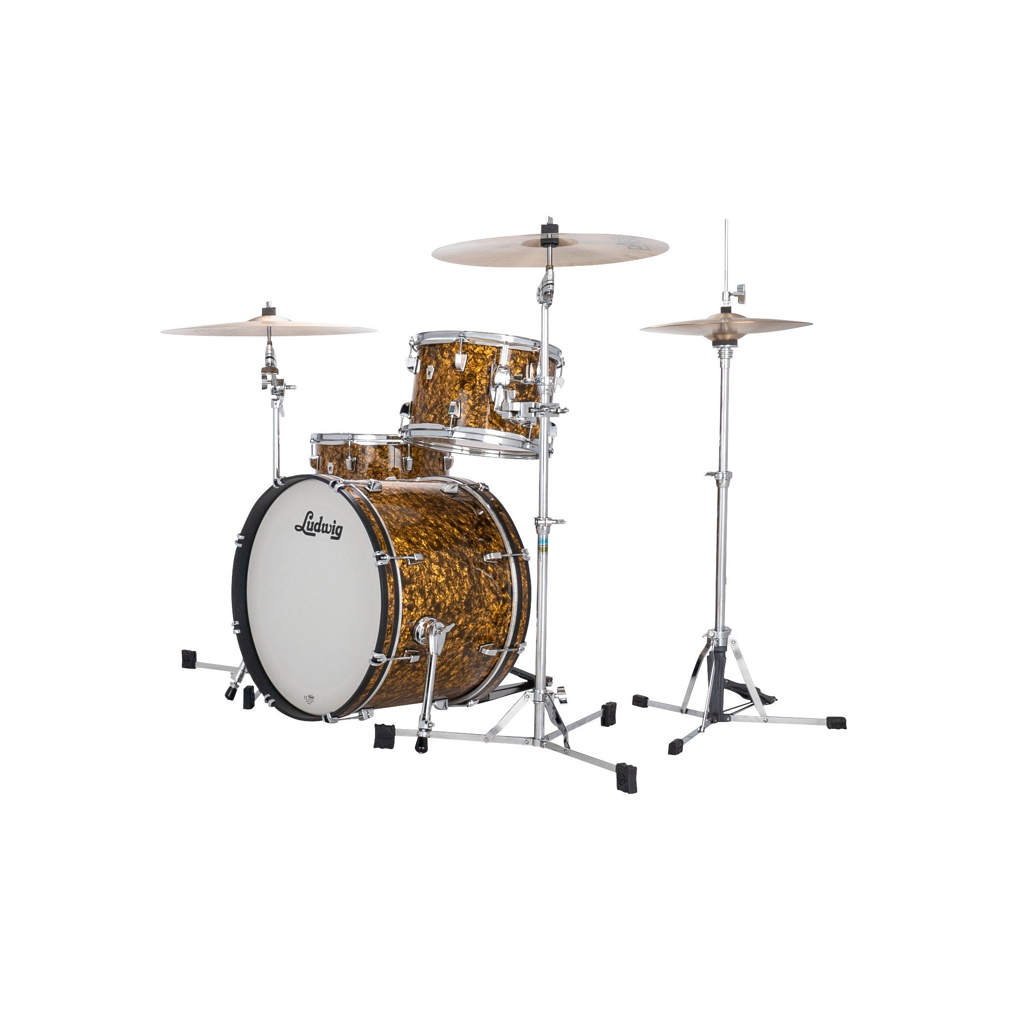 Ludwig NeuSonic Downbeat 3-piece Drum Set Shell Pack - Butterscotch Pearl - Image 3
