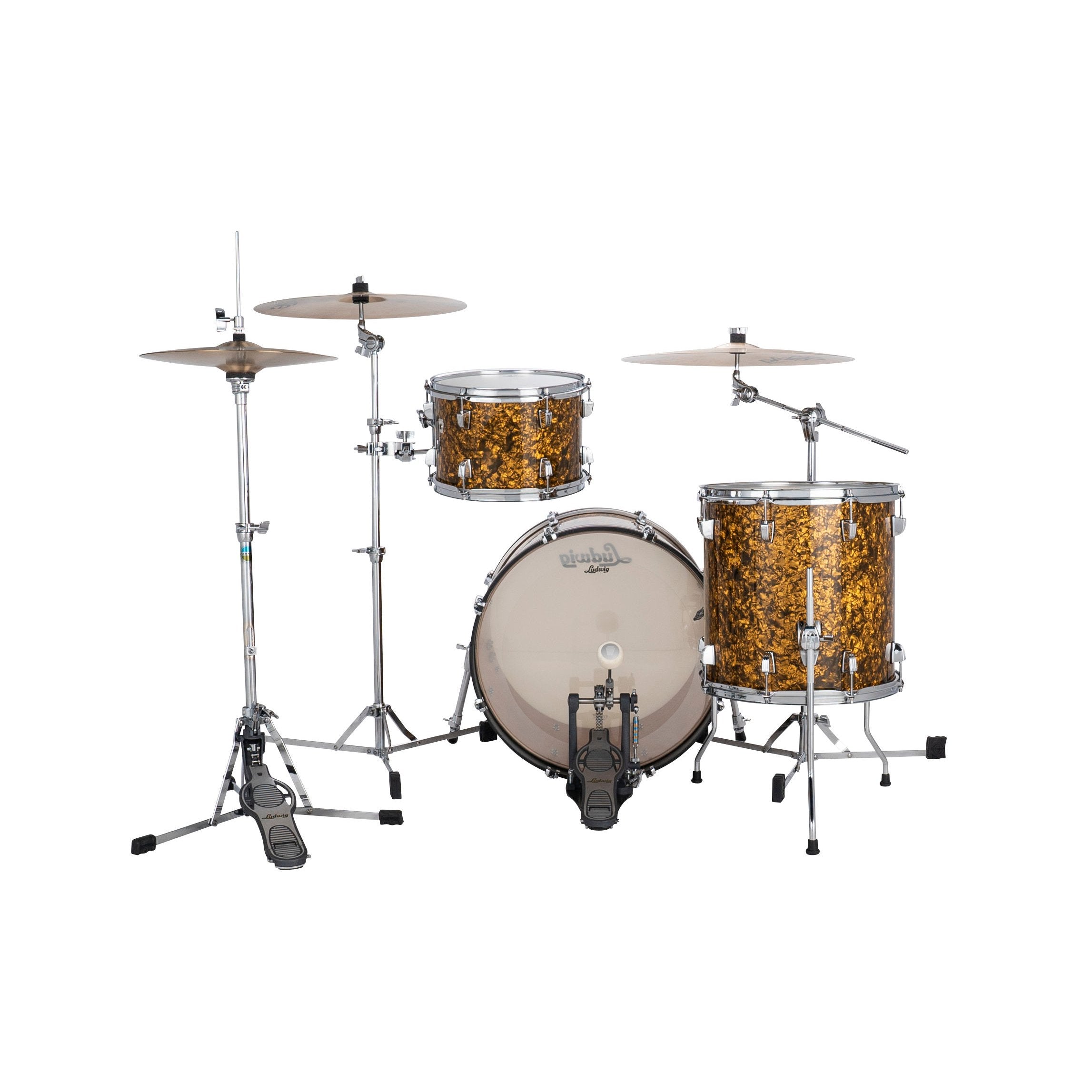 Ludwig NeuSonic Downbeat 3-piece Drum Set Shell Pack - Butterscotch Pearl - Image 1