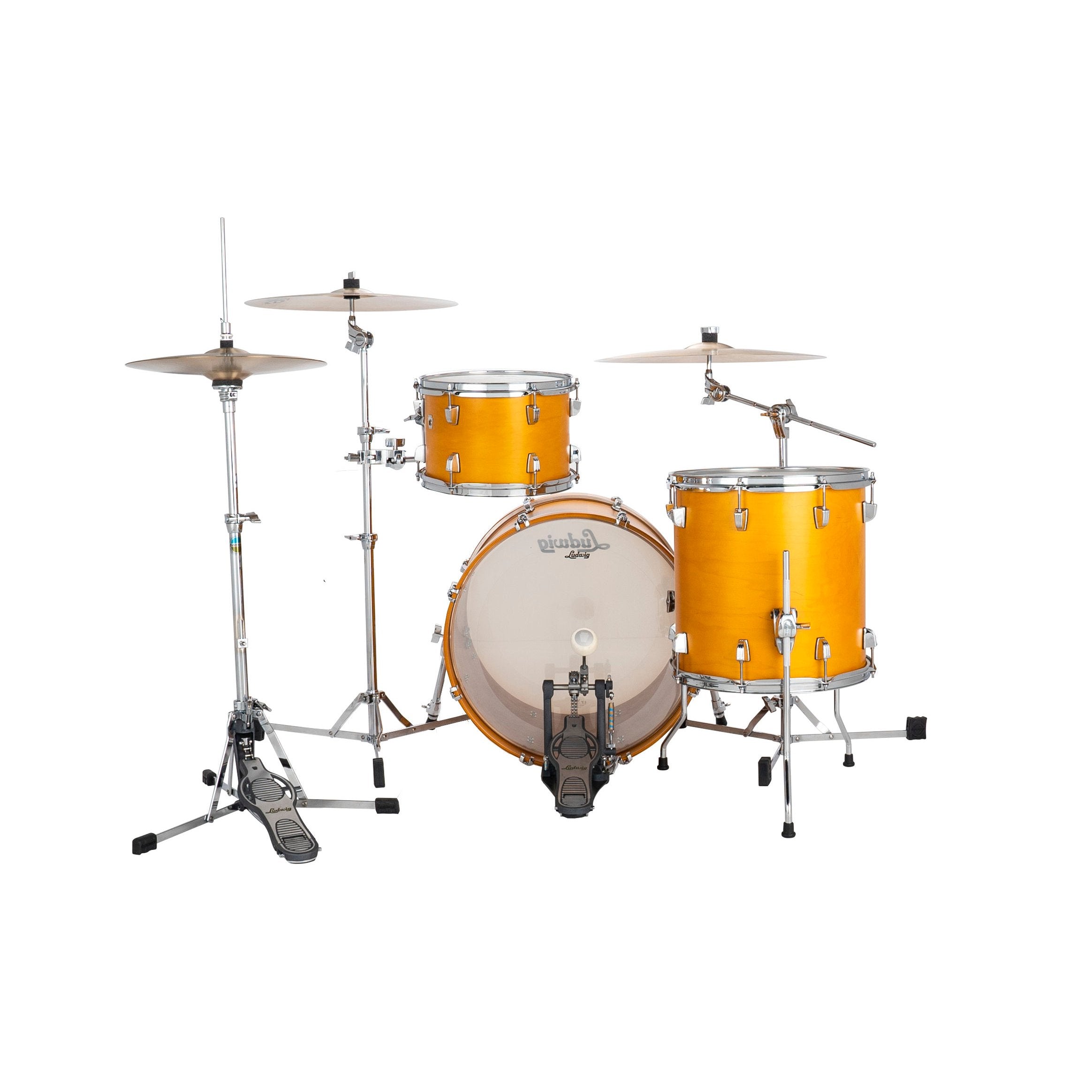 Ludwig NeuSonic Downbeat 3-piece Drum Set Shell Pack - Satin Golden Slumbers - Image 3