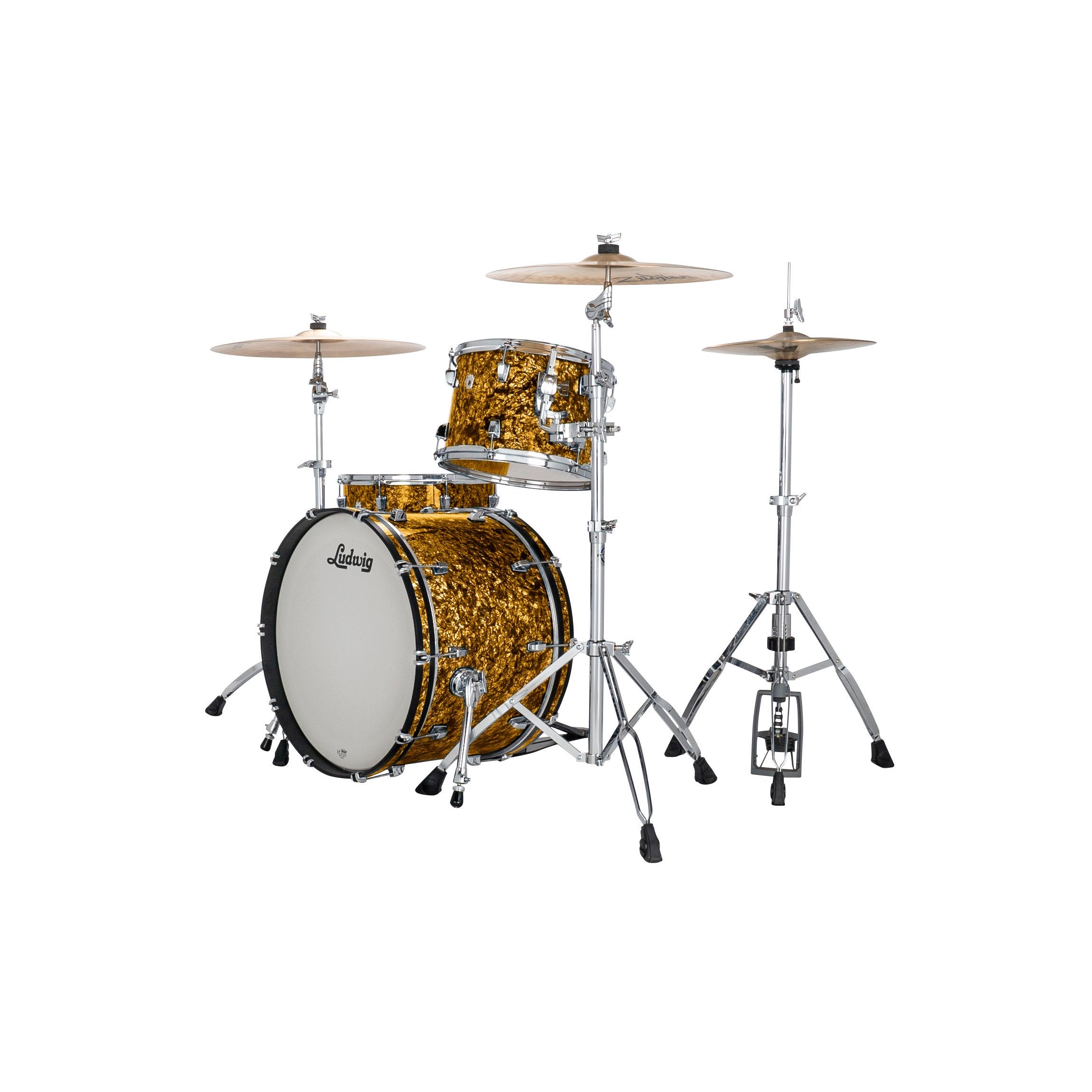 Ludwig NeuSonic Fab 3-piece Drum Set Shell Pack - Butterscotch Pearl - Image 3