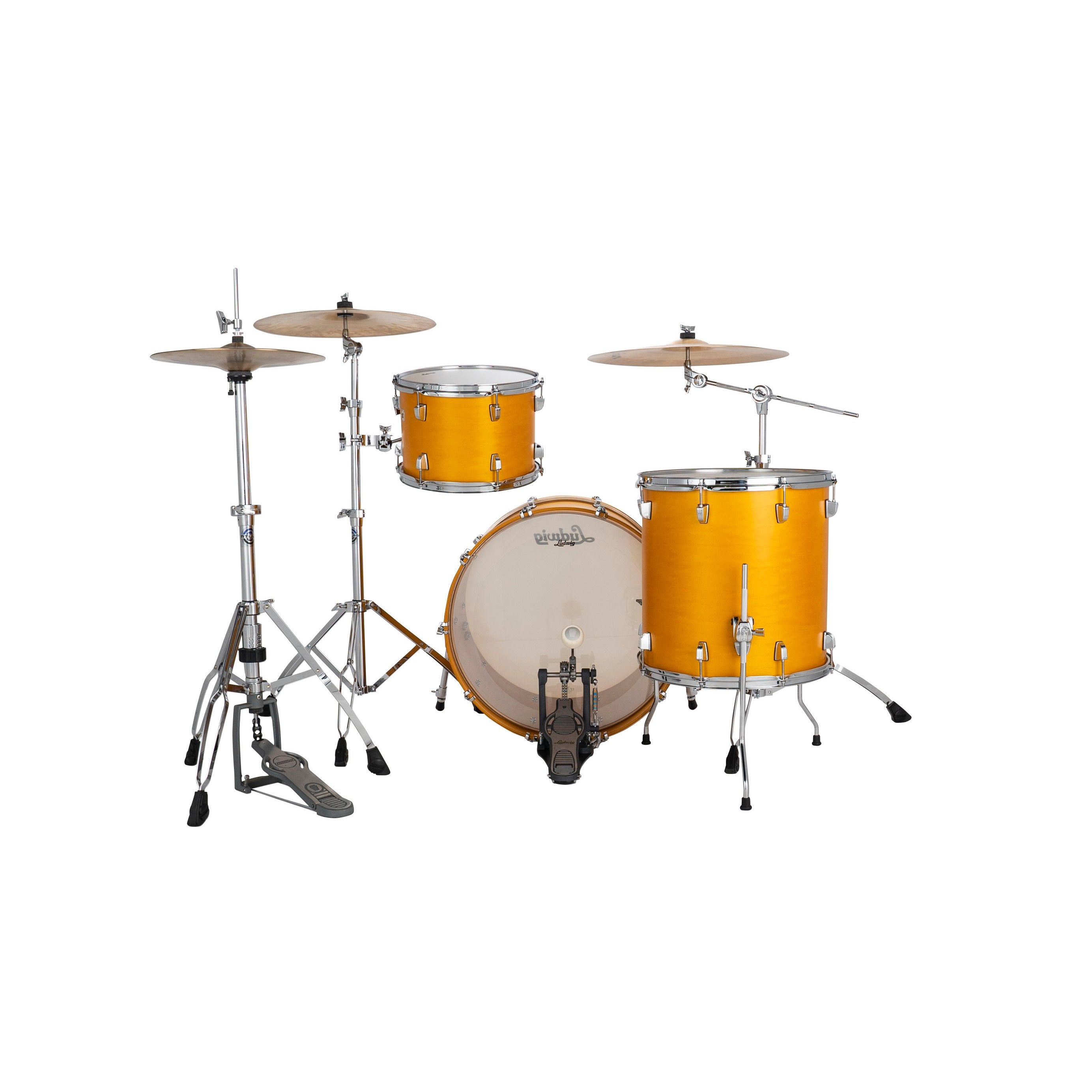 Ludwig NeuSonic Fab 3-piece Drum Set Shell Pack - Satin Golden Slumbers - Image 3