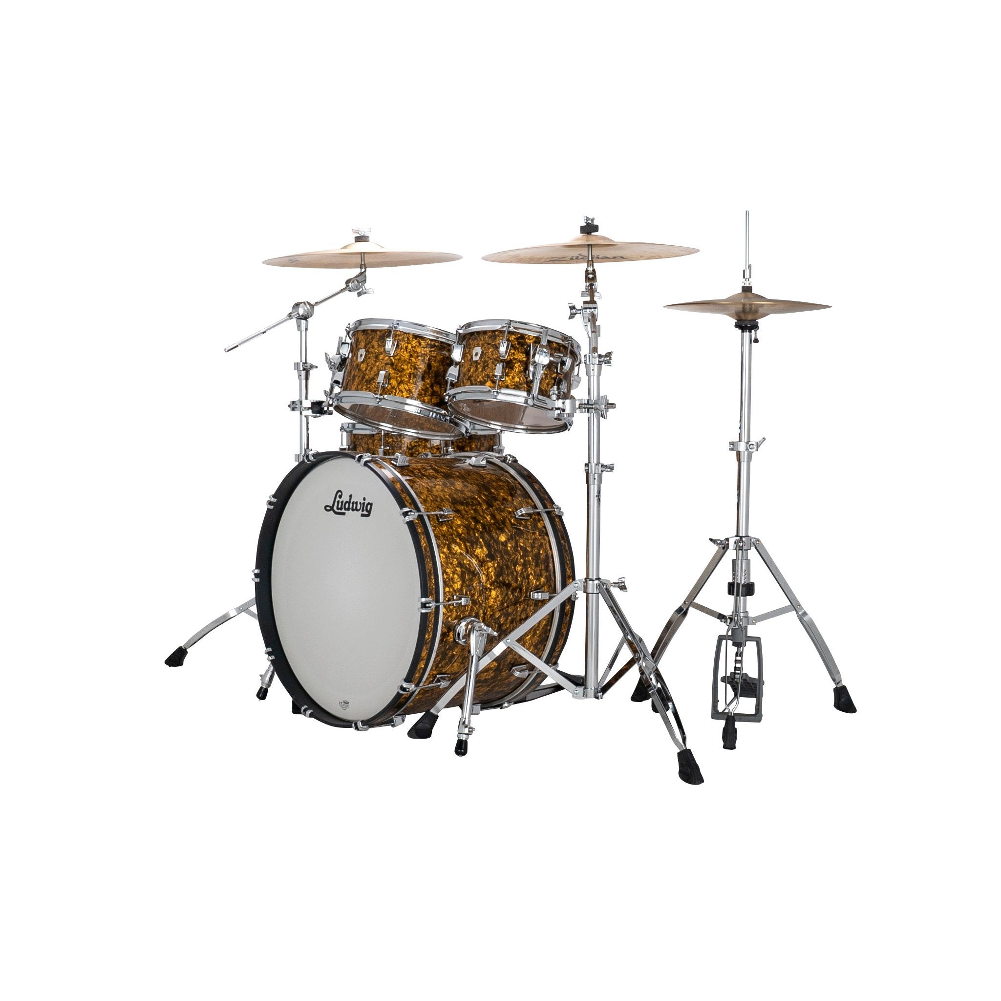 Ludwig NeuSonic Mod 4-piece Drum Set Shell Pack - Butterscotch Pearl - Image 2