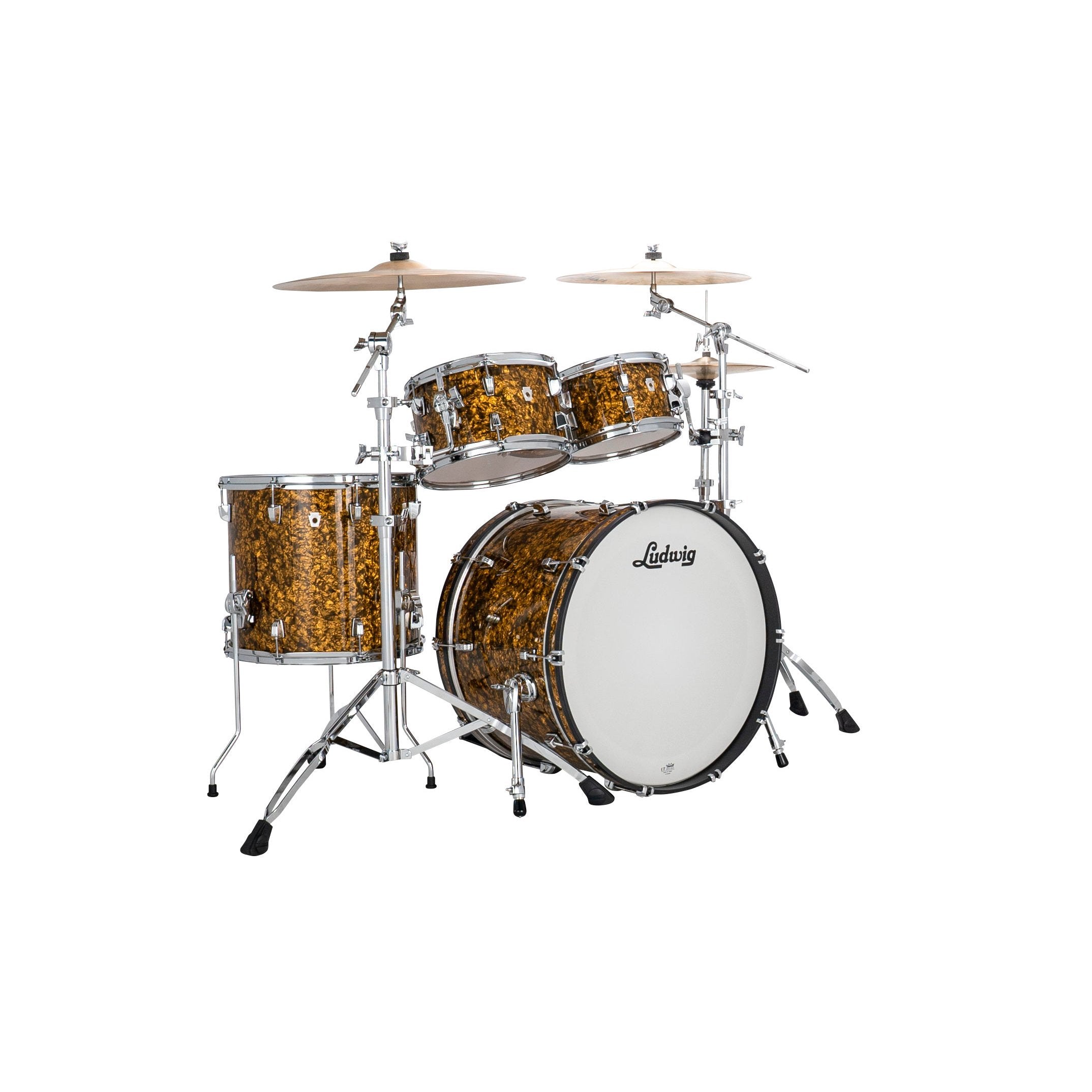 Ludwig NeuSonic Mod 4-piece Drum Set Shell Pack - Butterscotch Pearl - Image 1