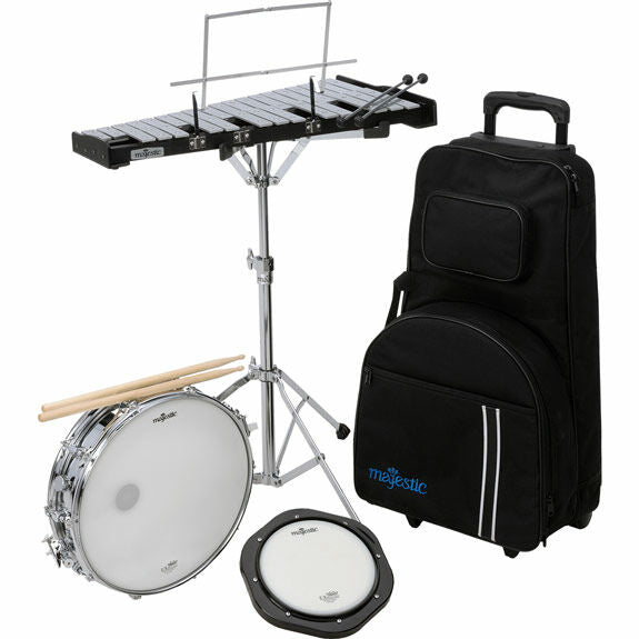 Majestic Combination Snare & Bell Kit with Roller Bag