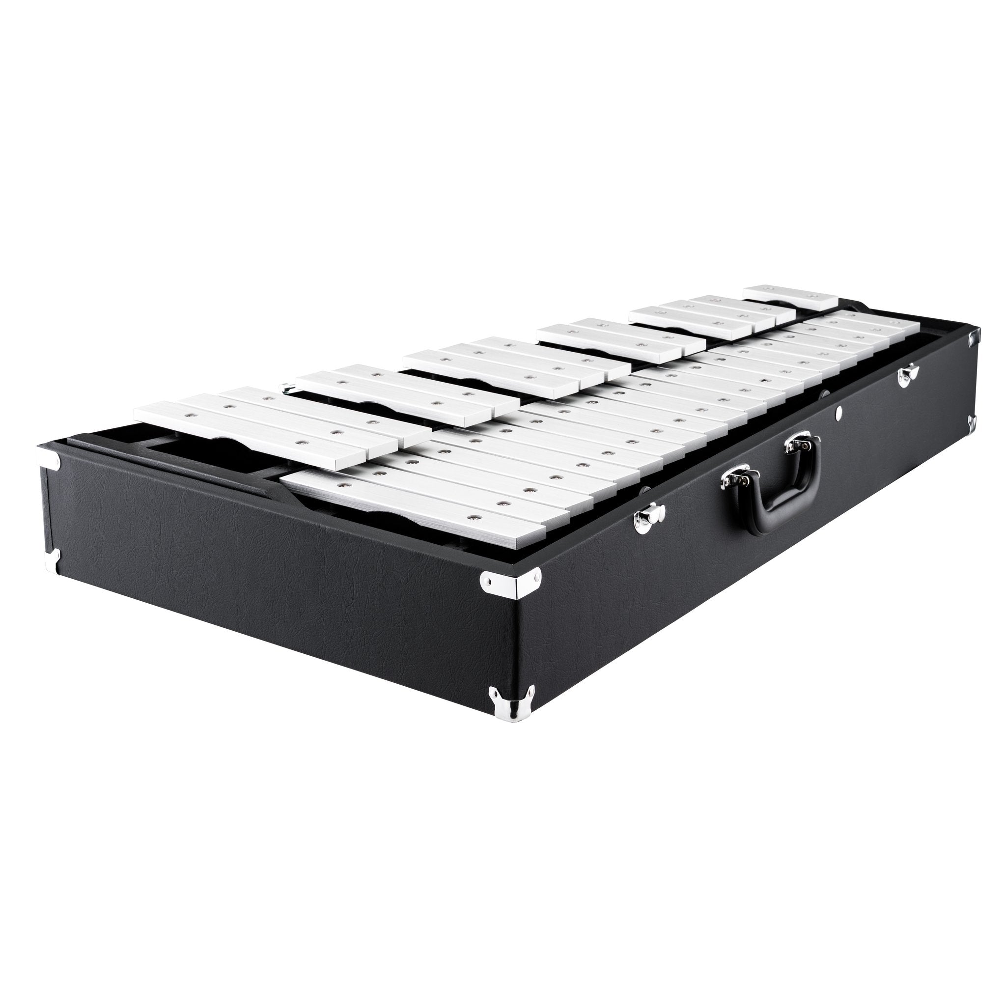 Majestic Concert Black 2.6 Octave Aluminum Concert Bells (B626A) Side Open