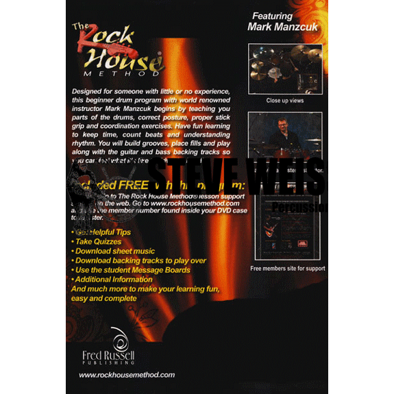 Manzcuk-Rockhouse Method: Learn Rock Drums (DVD)