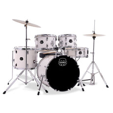Mapex Comet Series 5pc Complete Drum Set 18" Bass Drum - White Thin Grain