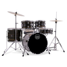 Mapex Comet Series 5pc Complete Drum Set 20" Bass Drum - Ebony Yellow Grain