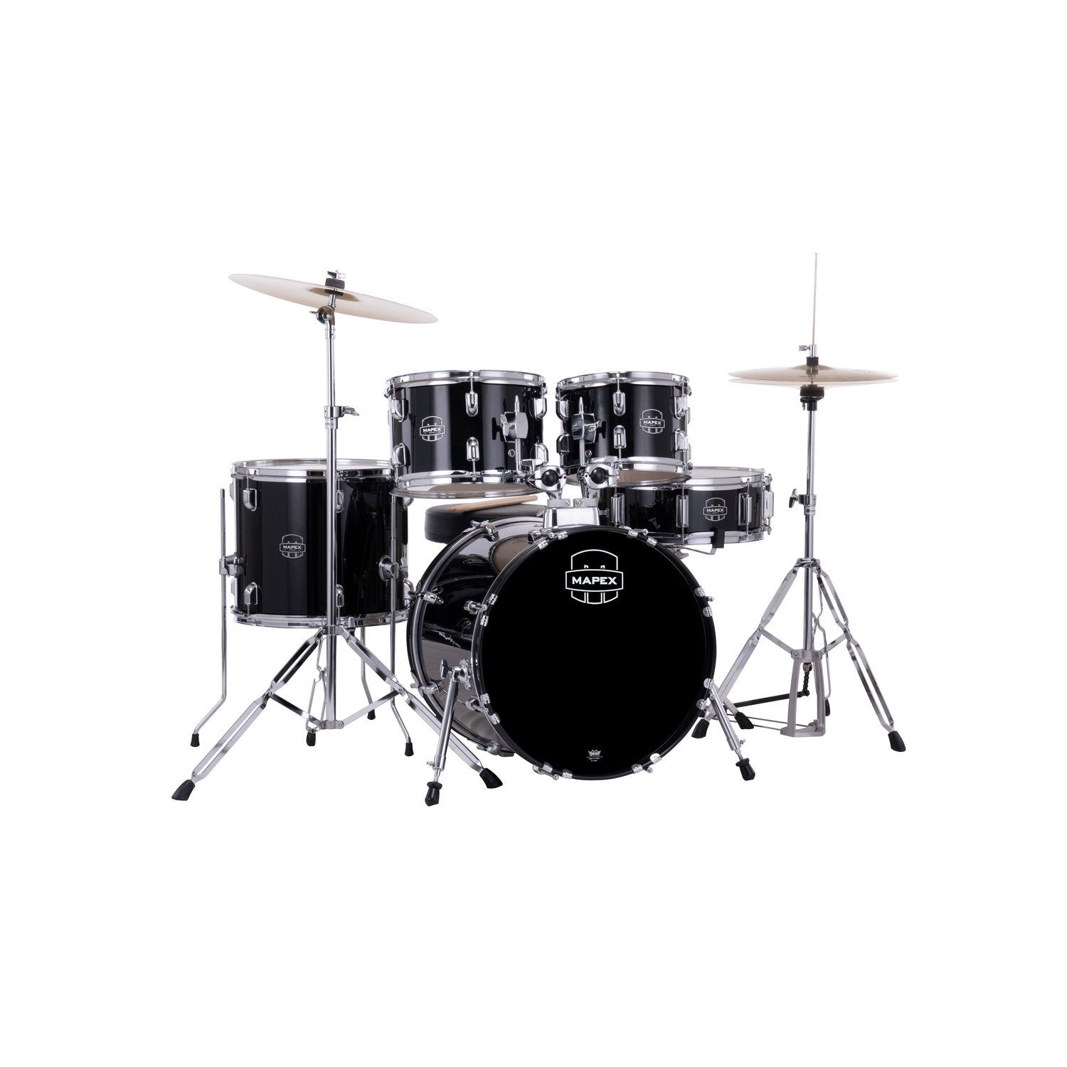 Mapex Comet Series 5pc Complete Drum Set 22" Bass Drum Black CM5294FTC-DK