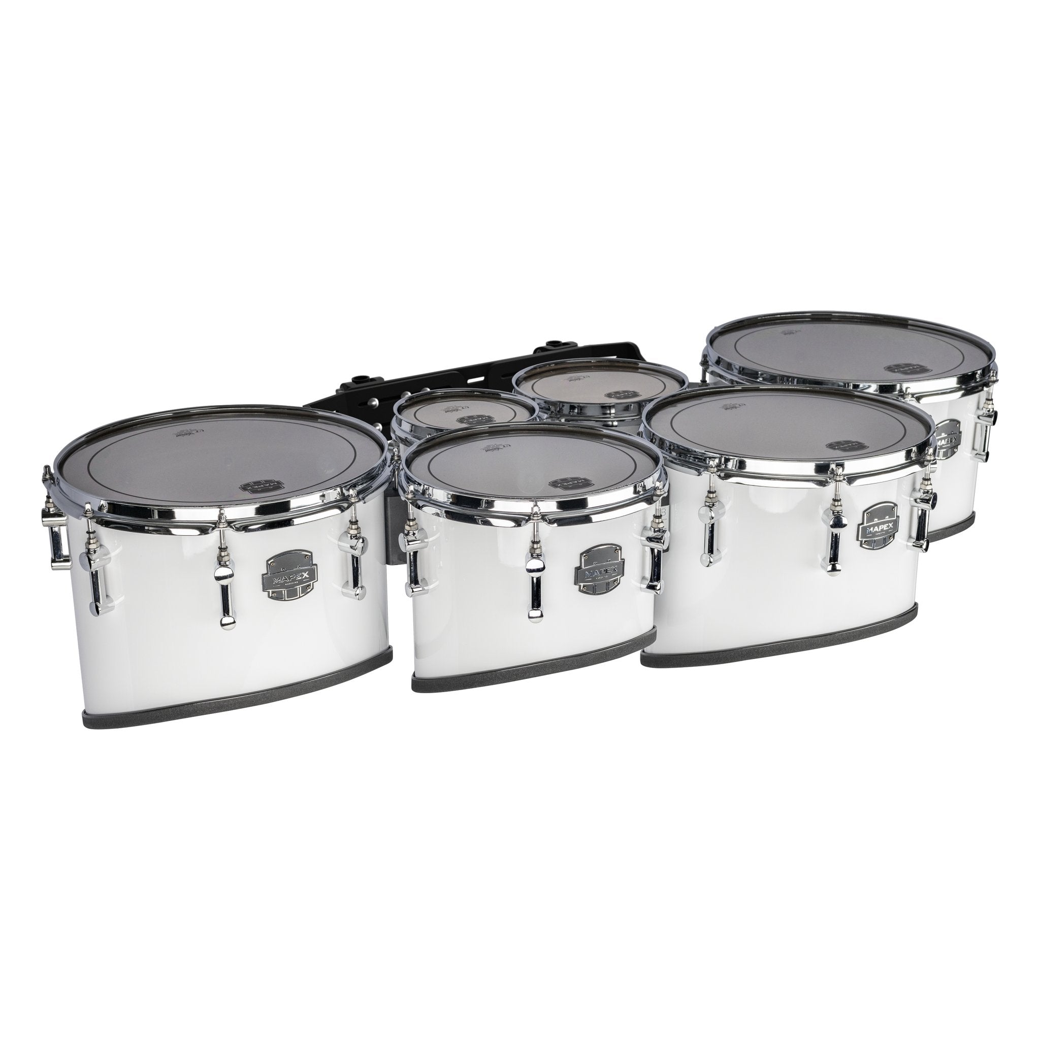 Mapex Quantum Mark II Classic Cut Sextet Marching Tenor Set - 6"/8"/10"/12"/13"/14" - Snow White - Image 1