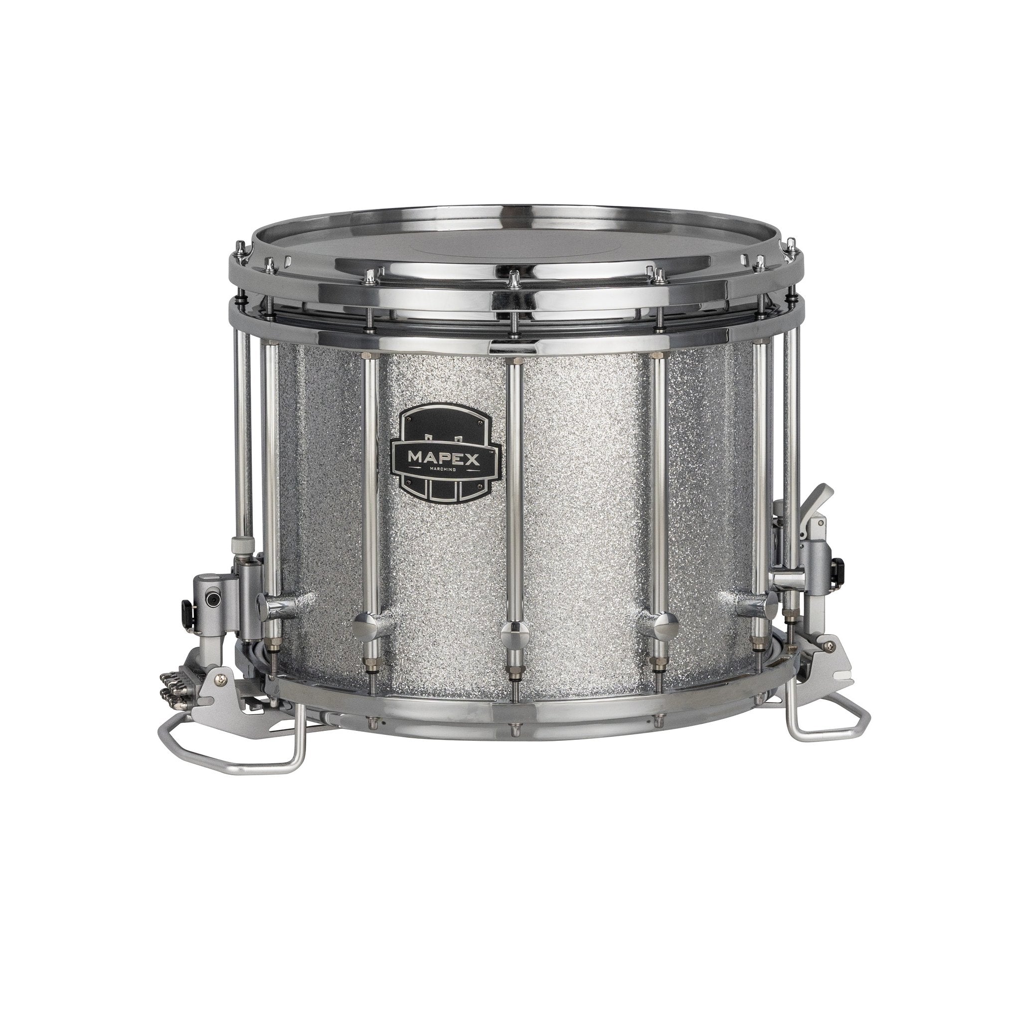 Mapex Quantum MkII 14x12 Snare Drum, Chrome HW, Silver Diamond Dazzle QCNX1412S-CK-CC