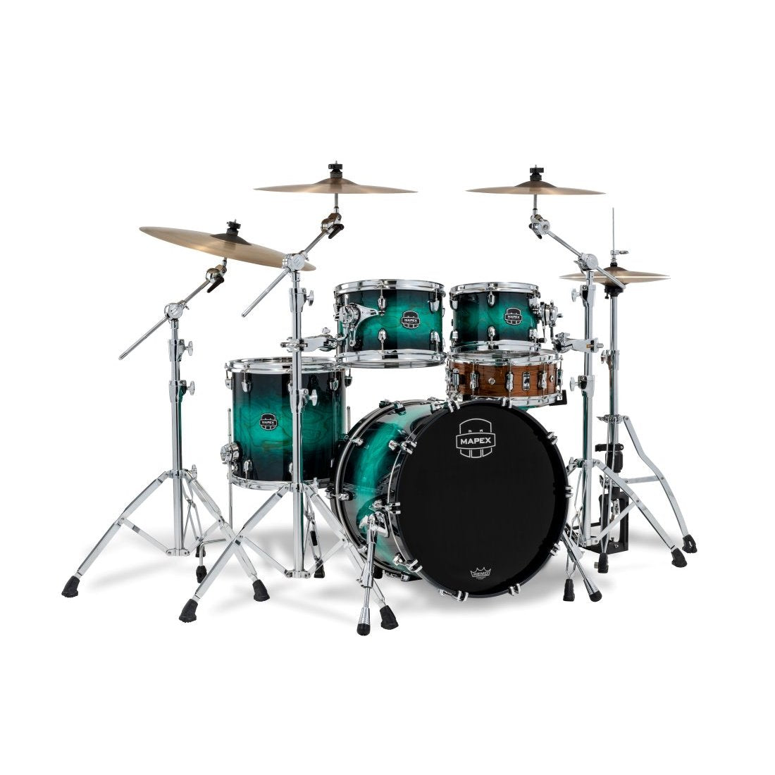 Mapex Saturn VI Fusion 4 Piece Shell Pack Marine Teal Burst