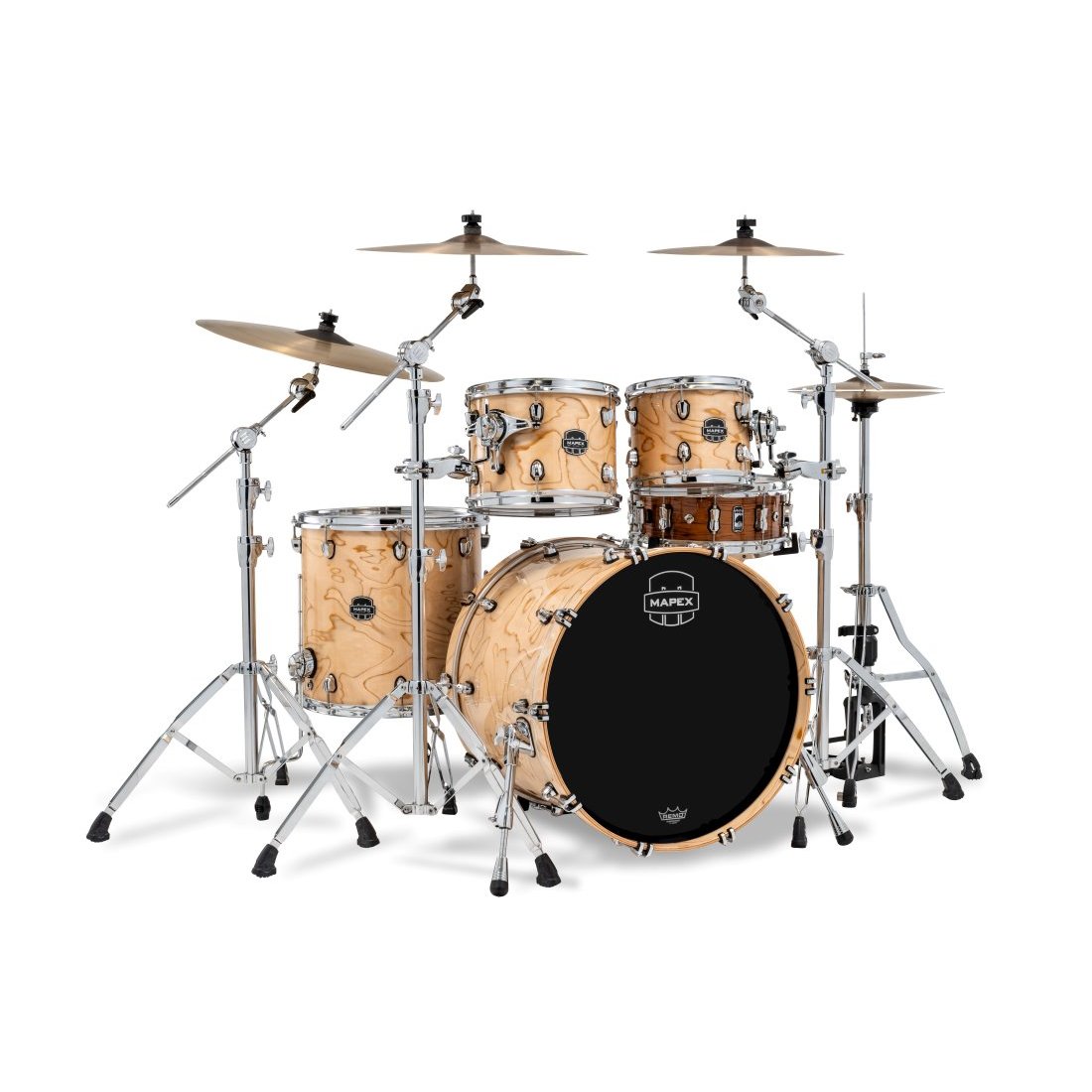 Mapex Saturn VI Rock 4 Piece Shell Pack Exotic Natural Burl