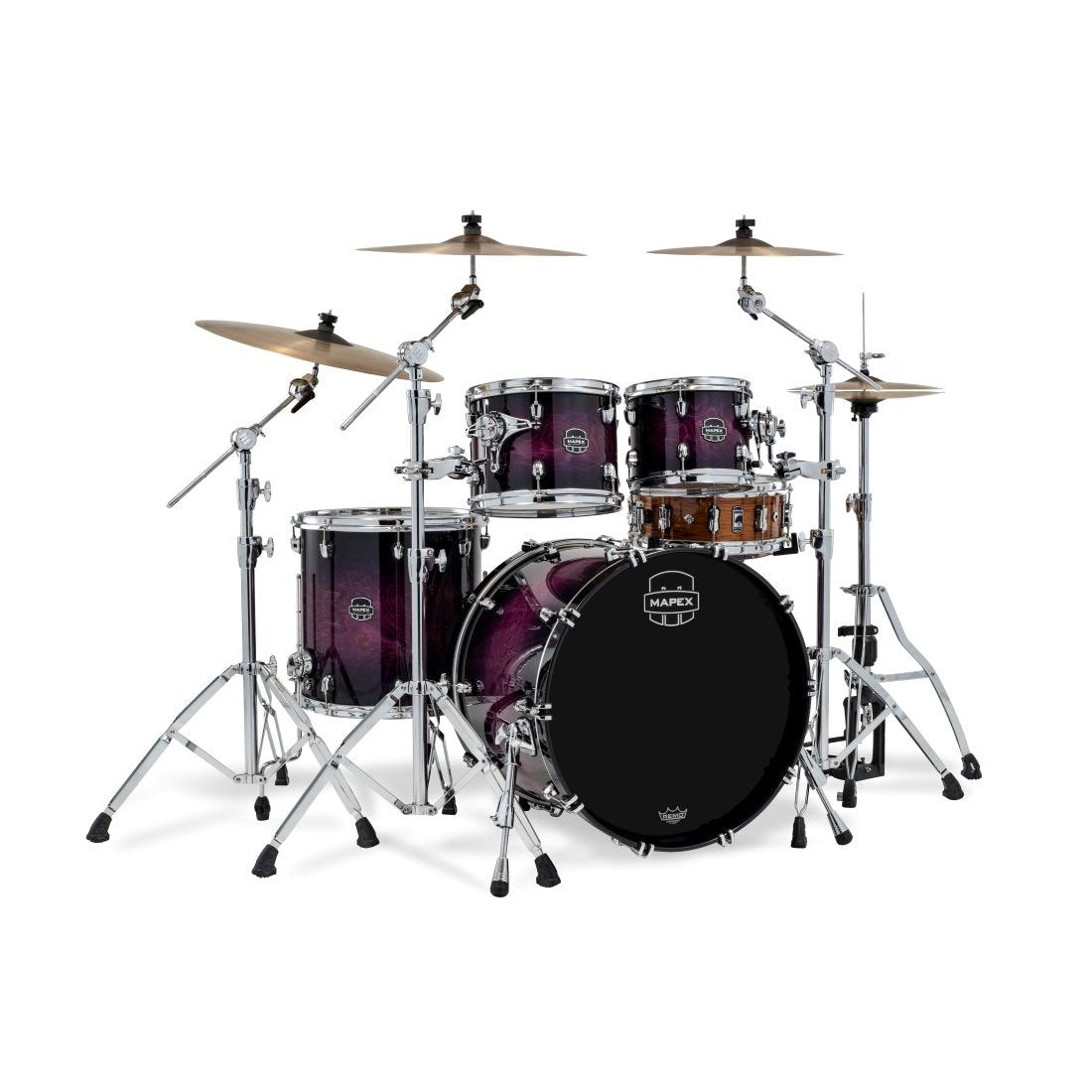 Mapex Saturn VI Rock 4 Piece Shell Pack Royal Purple Burst
