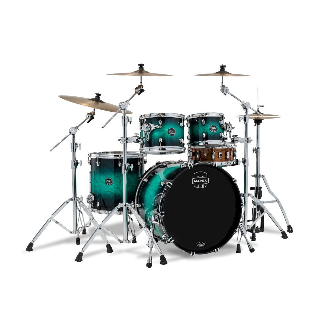 Mapex Saturn VI Rock 4 Piece Shell Pack Marine Teal Burst