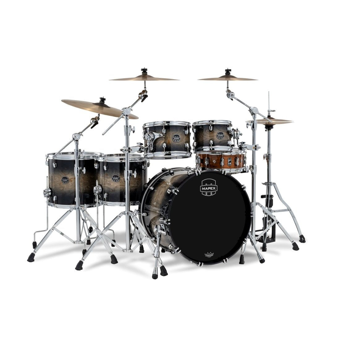 Mapex Saturn VI Studioease 5 piece shell pack Black Ink Burst