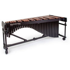Marimba One Wave Series 4.3 Octave Rosewood Marimba with Traditional Keyboard and Classic Resonators - 8" Casters - With Accessory Bar