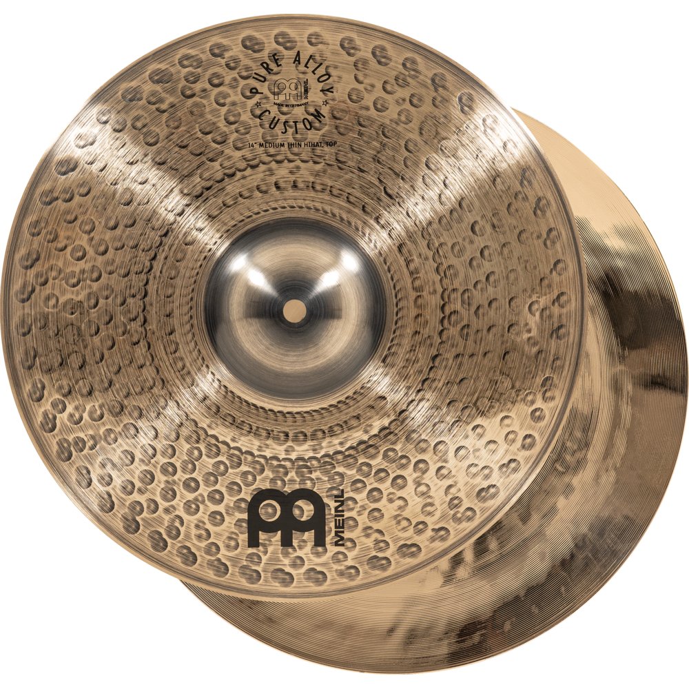 Meinl 14" Pure Alloy Custom Medium Thin Hi-Hat Cymbals - Image 10
