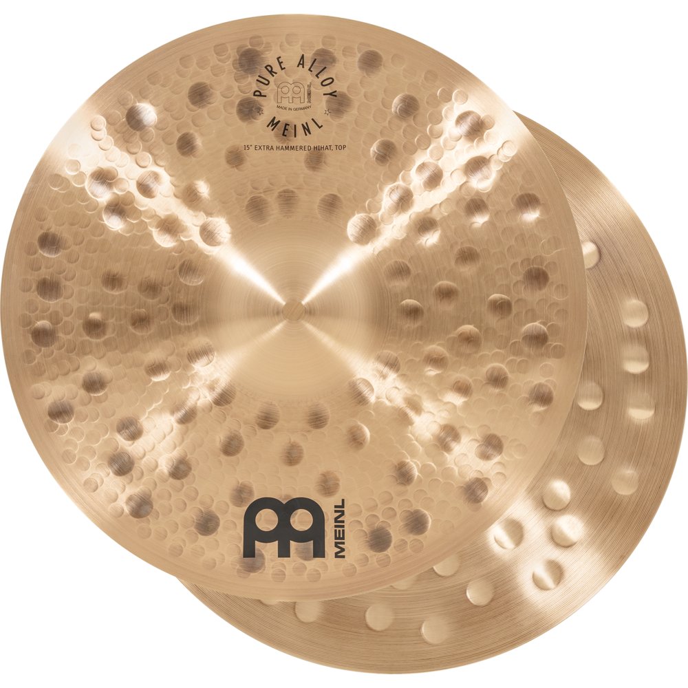 Meinl 15" Pure Alloy Extra Hammered Hi-Hat Cymbals - Image 12
