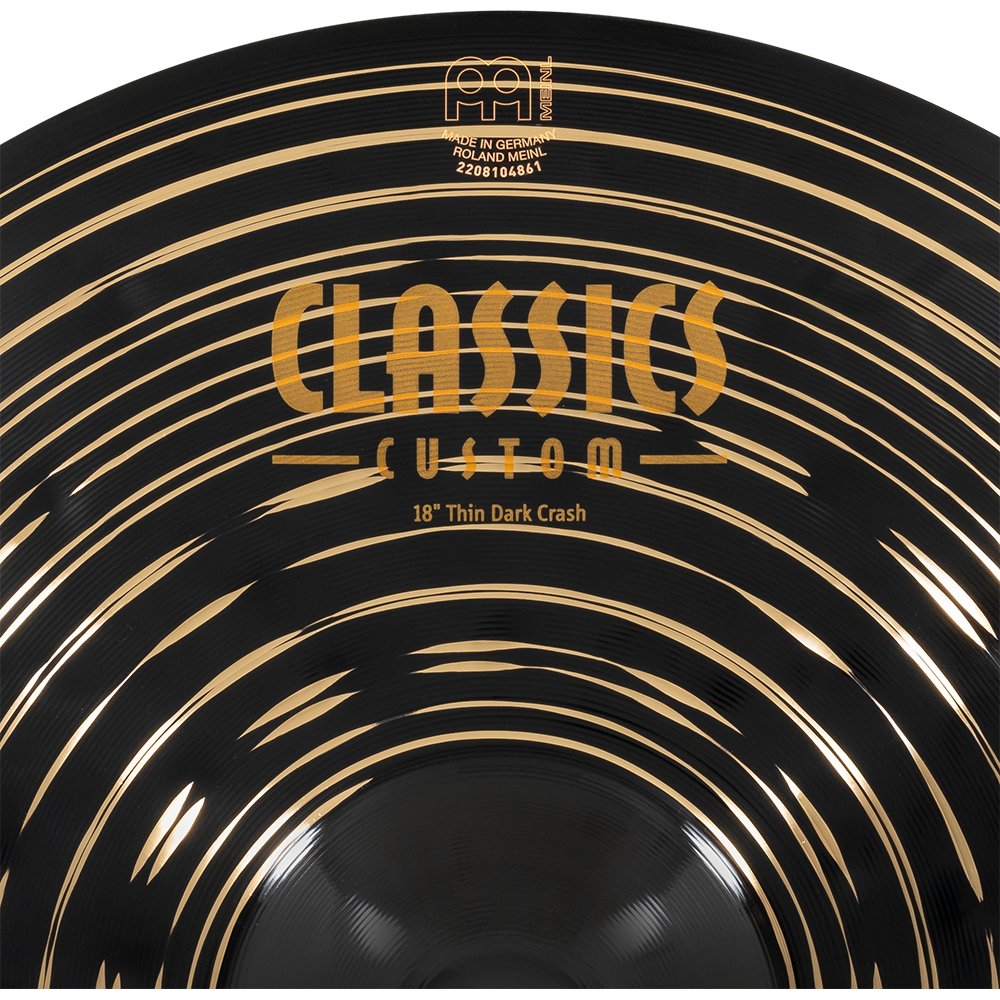 Meinl 18" Classics Custom Dark Thin Crash Cymbal - Image 3