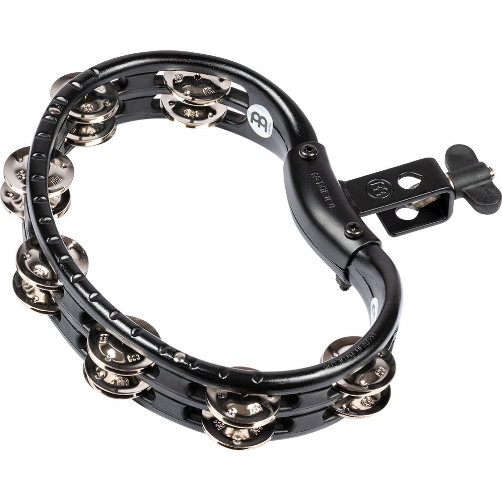 Meinl ABS Double Row Black Tambourine with Mount-Steel Jingles - Image 6