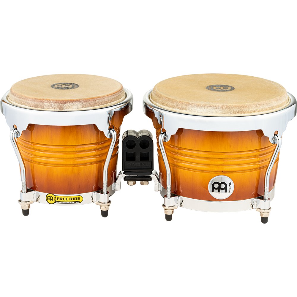 Meinl Free Ride Series Bongos - Gold Amber Sunburst with Chrome Hardware - Image 5
