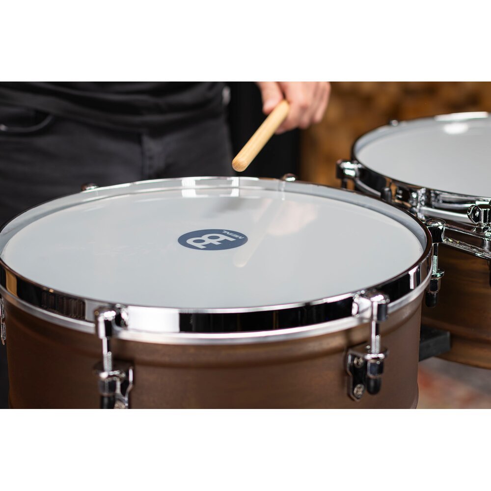 Meinl Marathon Steel Timbales - Antique Finish - Image 3