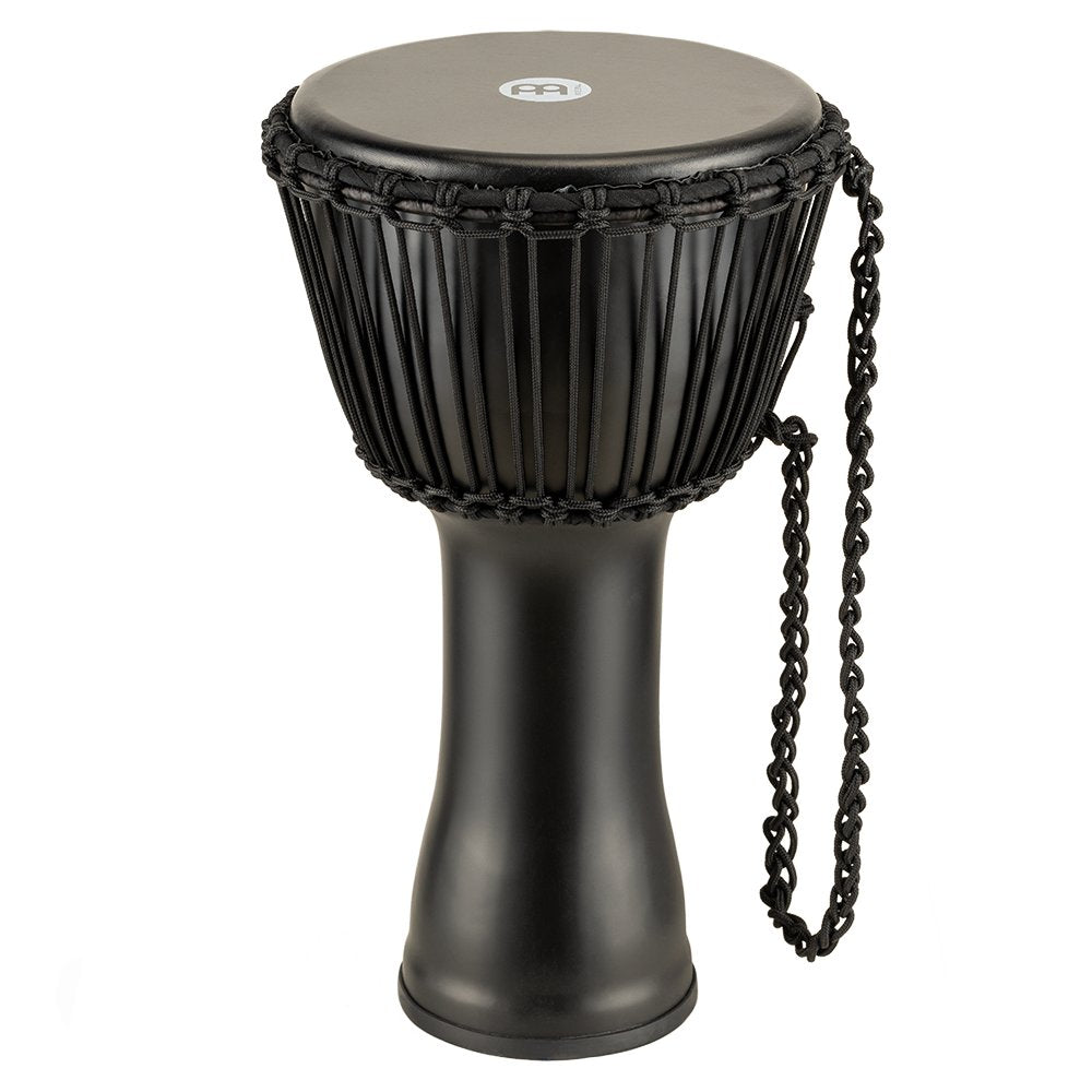 Meinl Rope-tuned Travel Djembe with Goatskin Head - 10" x 20" - Phantom Black - Image 10