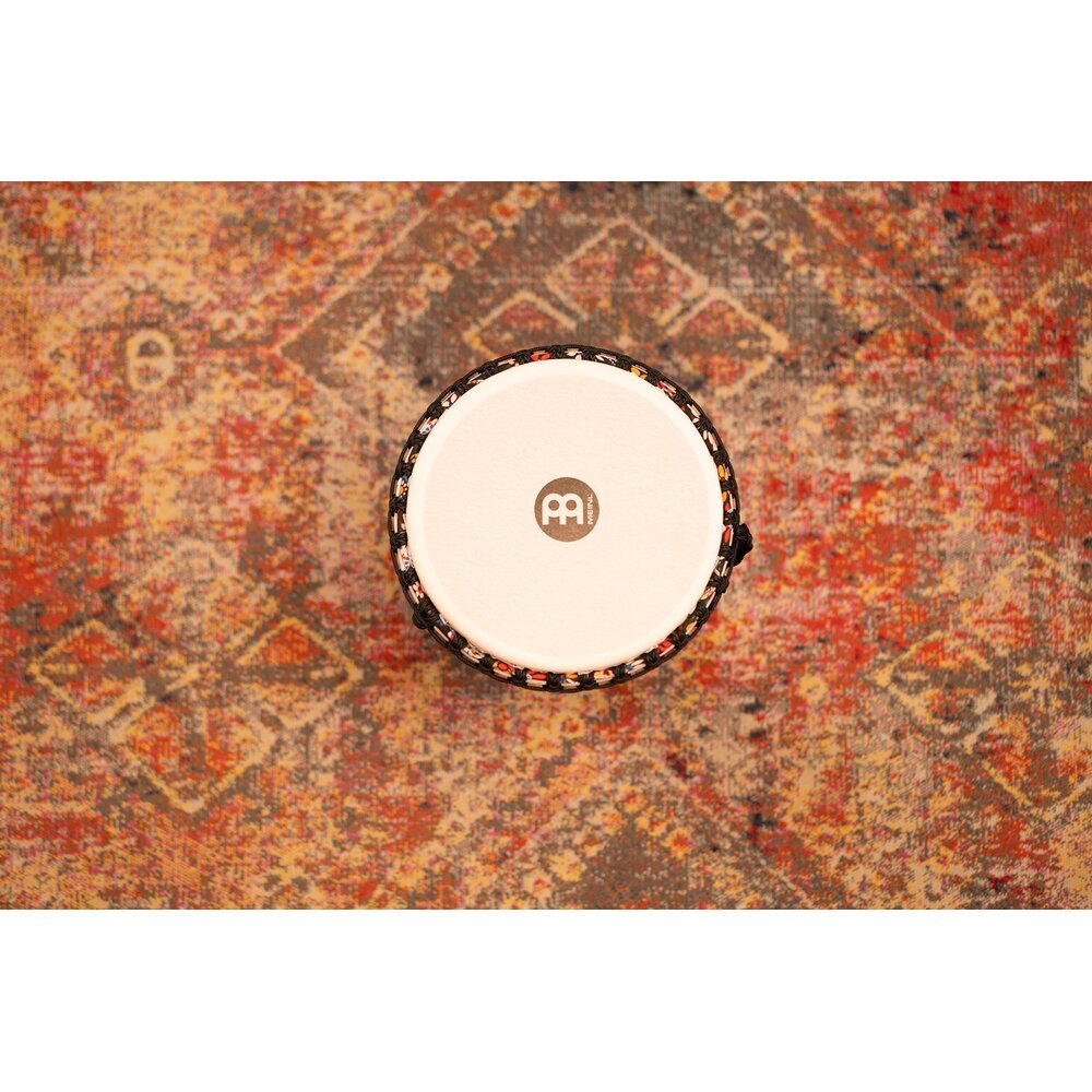 Meinl Rope-tuned Travel Djembe with Synthetic Head - 12" x 24" - Day of the Dead - Image 9