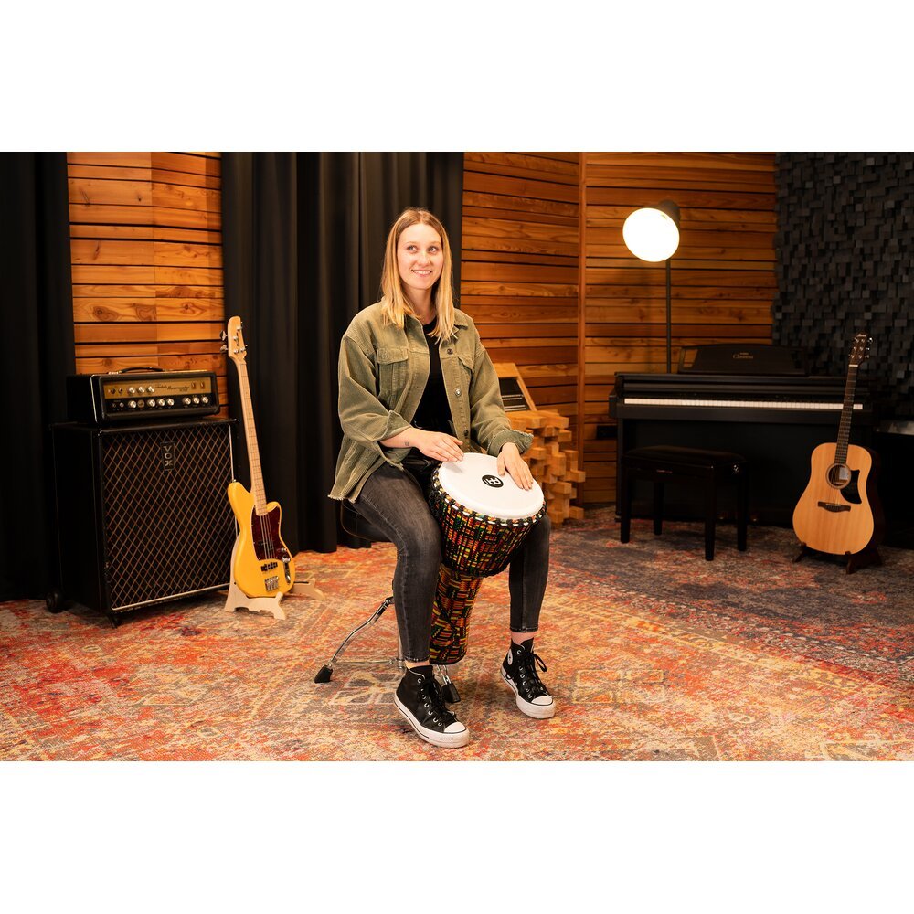 Meinl Rope-tuned Travel Djembe with Synthetic Head - 12" x 24" - Simbra - Image 6