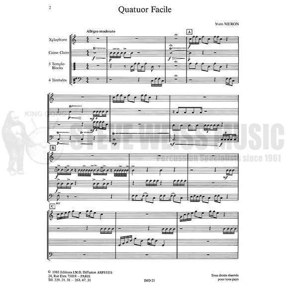 Meron-Quatuor Facile (SP)-X/4T/P