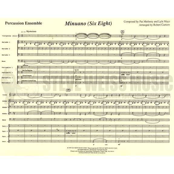 Metheny-Minuano (Six Eight) arr. Curnow (SP)
