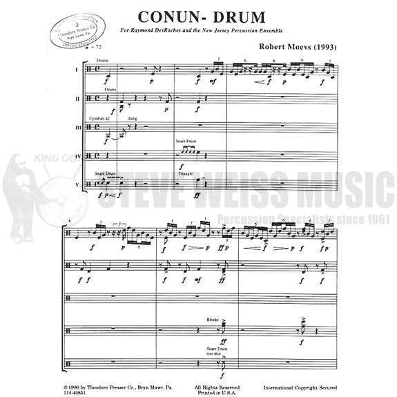 Moevs-Conun-Drum (Score & Parts) (SP)-M/P