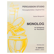 Monolog for Percussion by Xavier Benguerel Cover