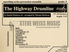 Montoya-The Highway Drumline arr. Burleson (SP)-B/2V/C/ Cro./X/4M/4T/DS/P/Synth.