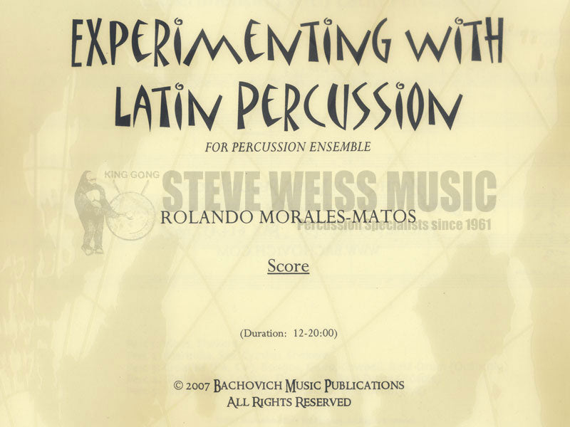 Morales-Matos-Experimenting with Latin Percussion (SP)-V/ M/P