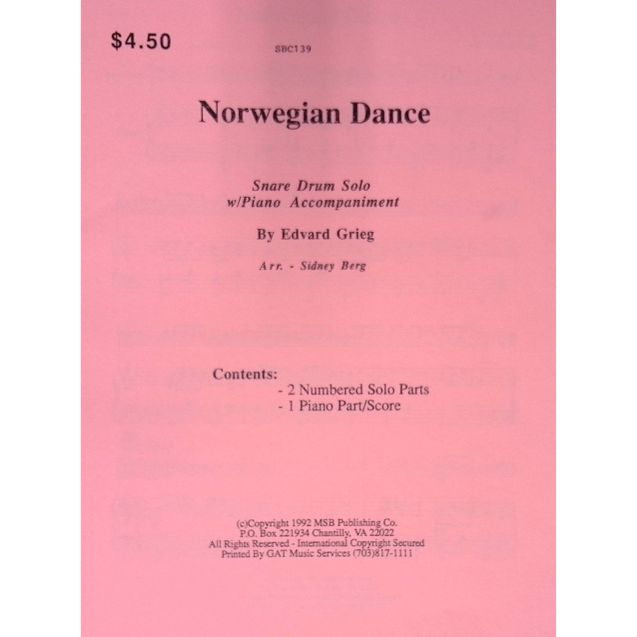 Norwegian Dance by Edward Grieg arranged by Michael Roy