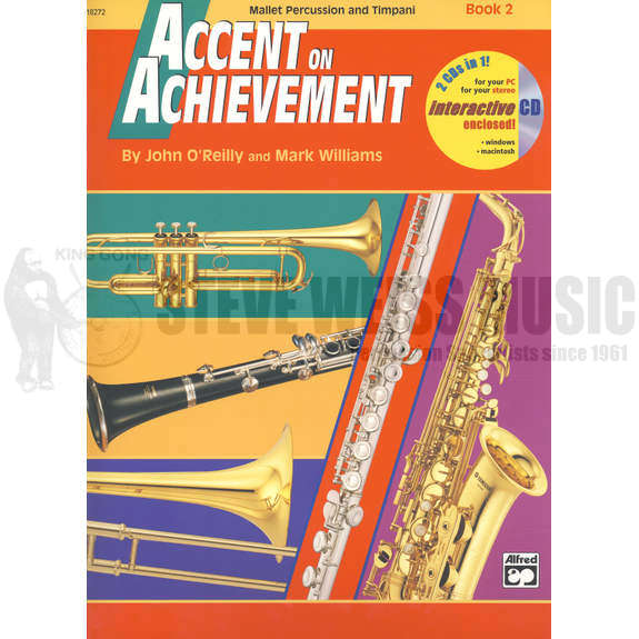 O'Reilly/Williams-Accent on Achievement Mallet Percussion  and Timpani Book 2 (w/CD)