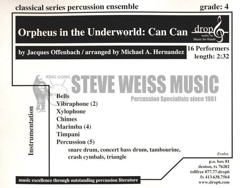 Offenbach-Orpheus in th Underworld: Can Can arr. Hernandez (SP)-B/2V/C/X/4M/4T/P