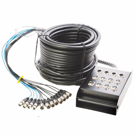 On Stage In-Line Audio Series 8x4 Stage Snake - 50ft
